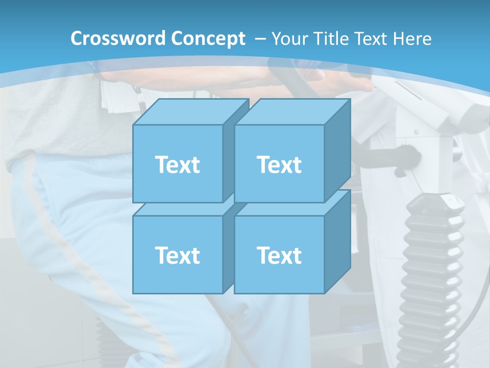 A Man And A Woman In A Gym On Exercise Bikes PowerPoint Template