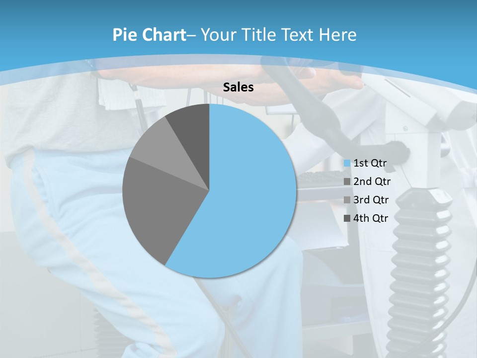 A Man And A Woman In A Gym On Exercise Bikes PowerPoint Template