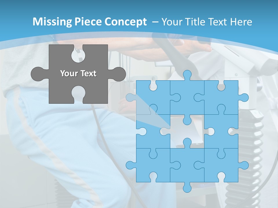 A Man And A Woman In A Gym On Exercise Bikes PowerPoint Template