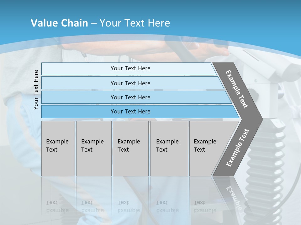 A Man And A Woman In A Gym On Exercise Bikes PowerPoint Template
