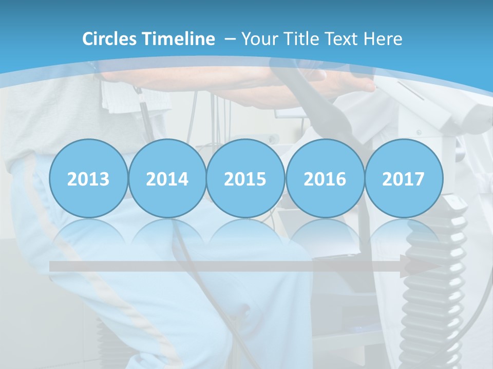 A Man And A Woman In A Gym On Exercise Bikes PowerPoint Template