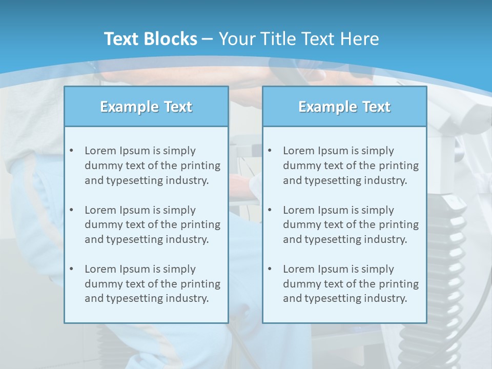 A Man And A Woman In A Gym On Exercise Bikes PowerPoint Template