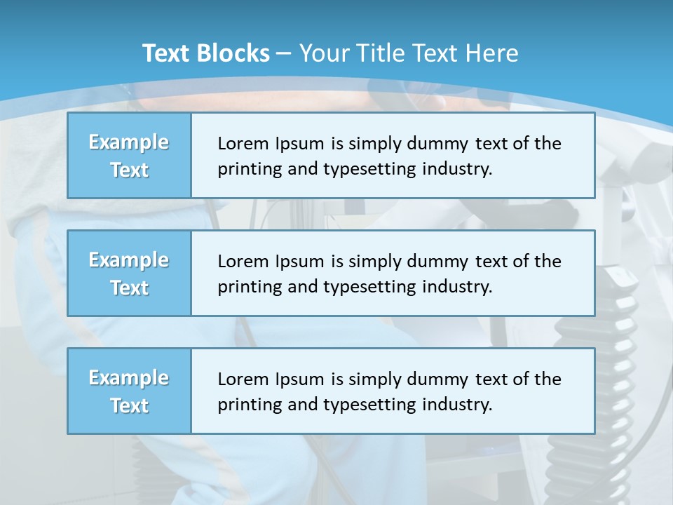 A Man And A Woman In A Gym On Exercise Bikes PowerPoint Template