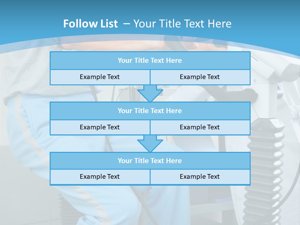 A Man And A Woman In A Gym On Exercise Bikes PowerPoint Template