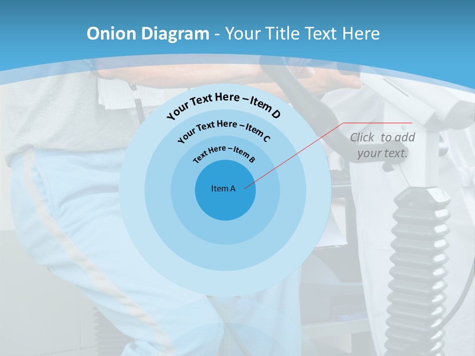 A Man And A Woman In A Gym On Exercise Bikes PowerPoint Template