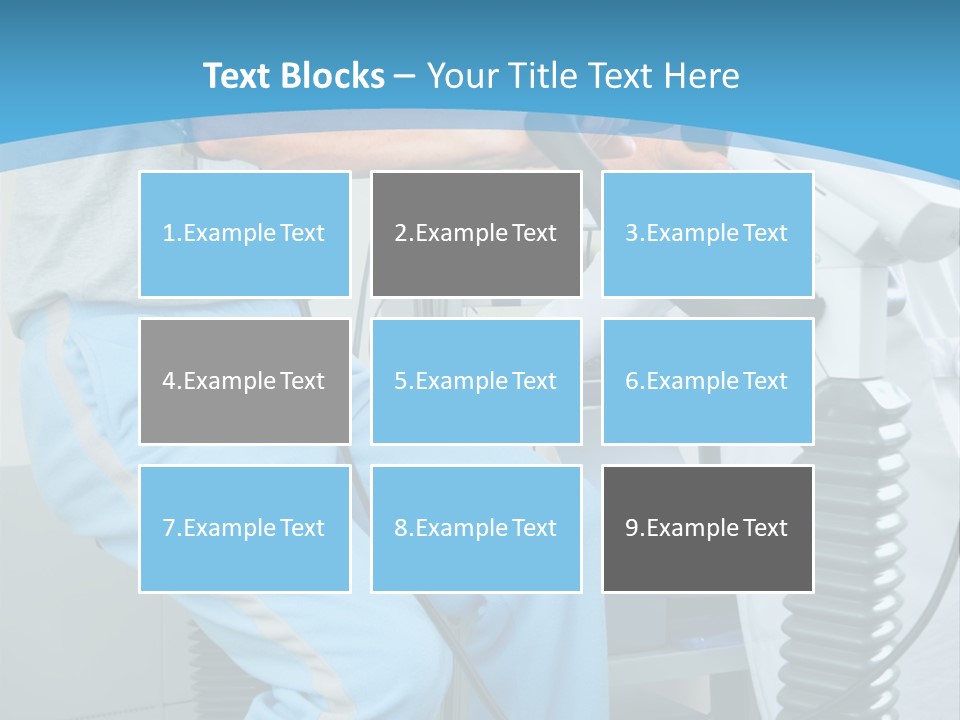 A Man And A Woman In A Gym On Exercise Bikes PowerPoint Template