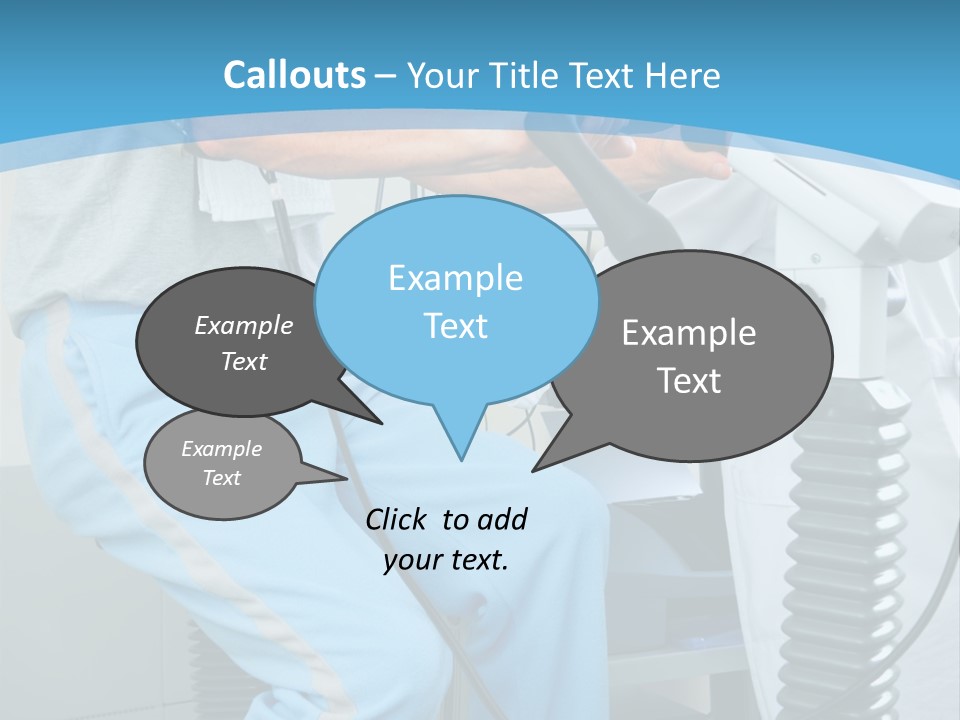 A Man And A Woman In A Gym On Exercise Bikes PowerPoint Template