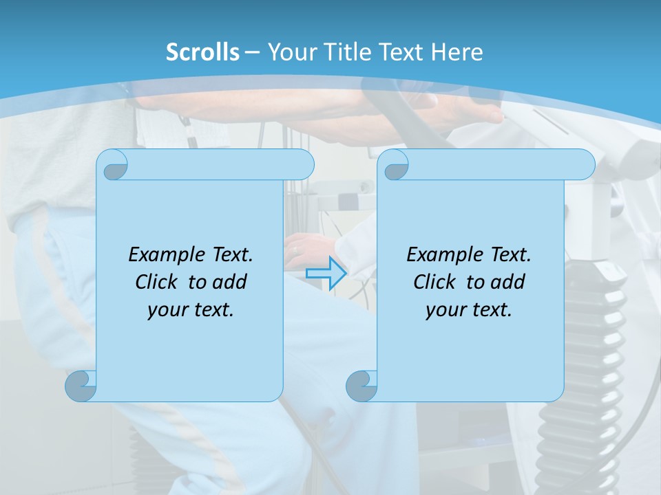 A Man And A Woman In A Gym On Exercise Bikes PowerPoint Template