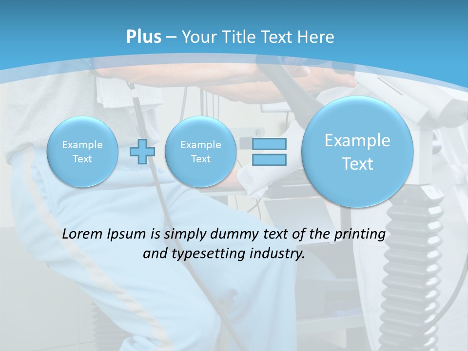 A Man And A Woman In A Gym On Exercise Bikes PowerPoint Template