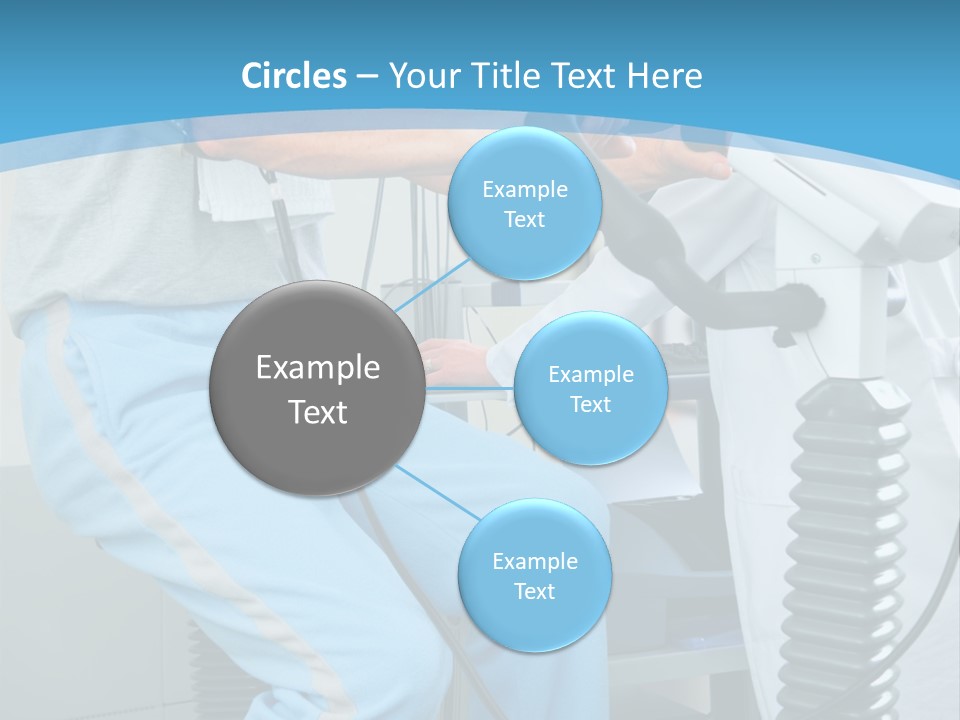 A Man And A Woman In A Gym On Exercise Bikes PowerPoint Template