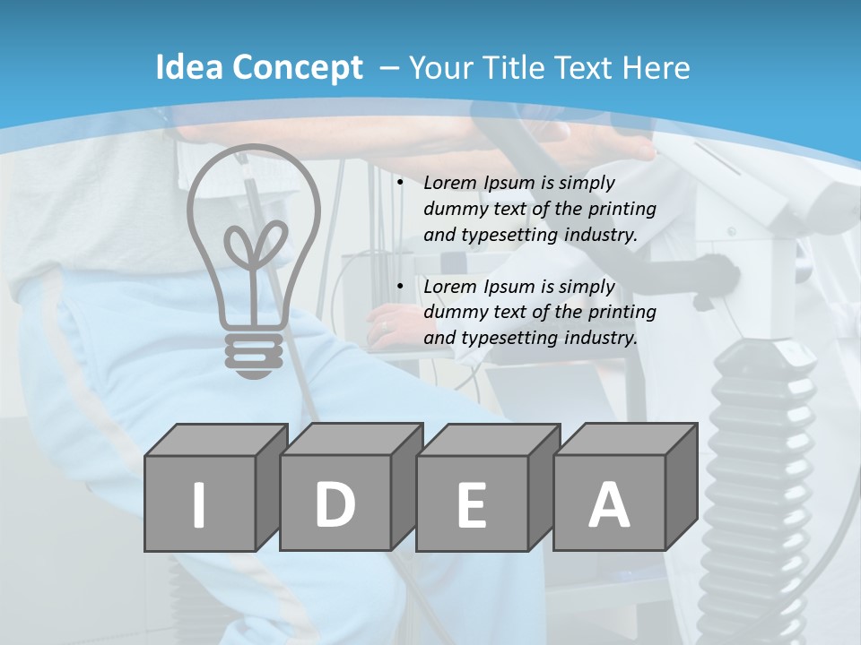 A Man And A Woman In A Gym On Exercise Bikes PowerPoint Template