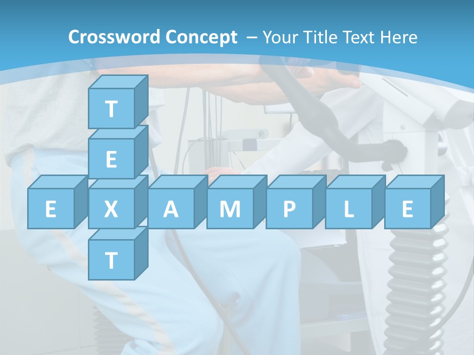 A Man And A Woman In A Gym On Exercise Bikes PowerPoint Template