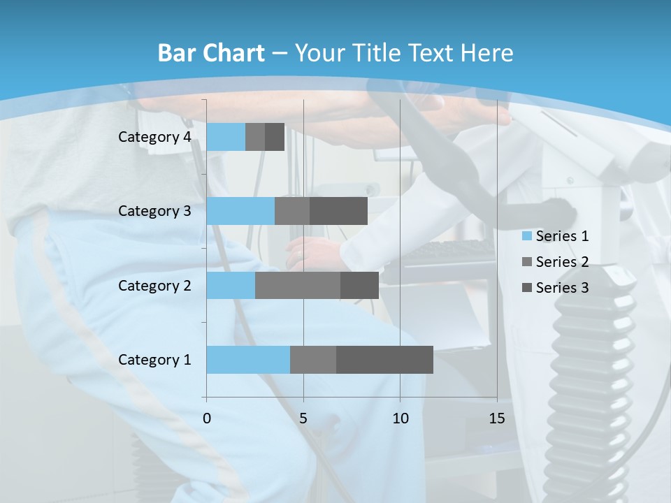 A Man And A Woman In A Gym On Exercise Bikes PowerPoint Template