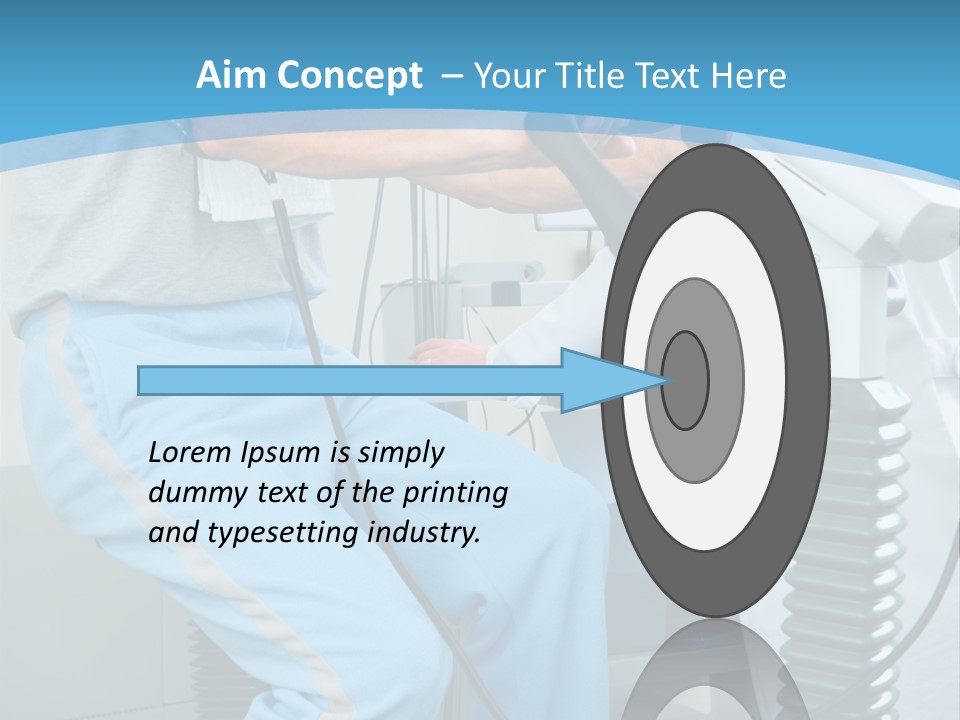 A Man And A Woman In A Gym On Exercise Bikes PowerPoint Template