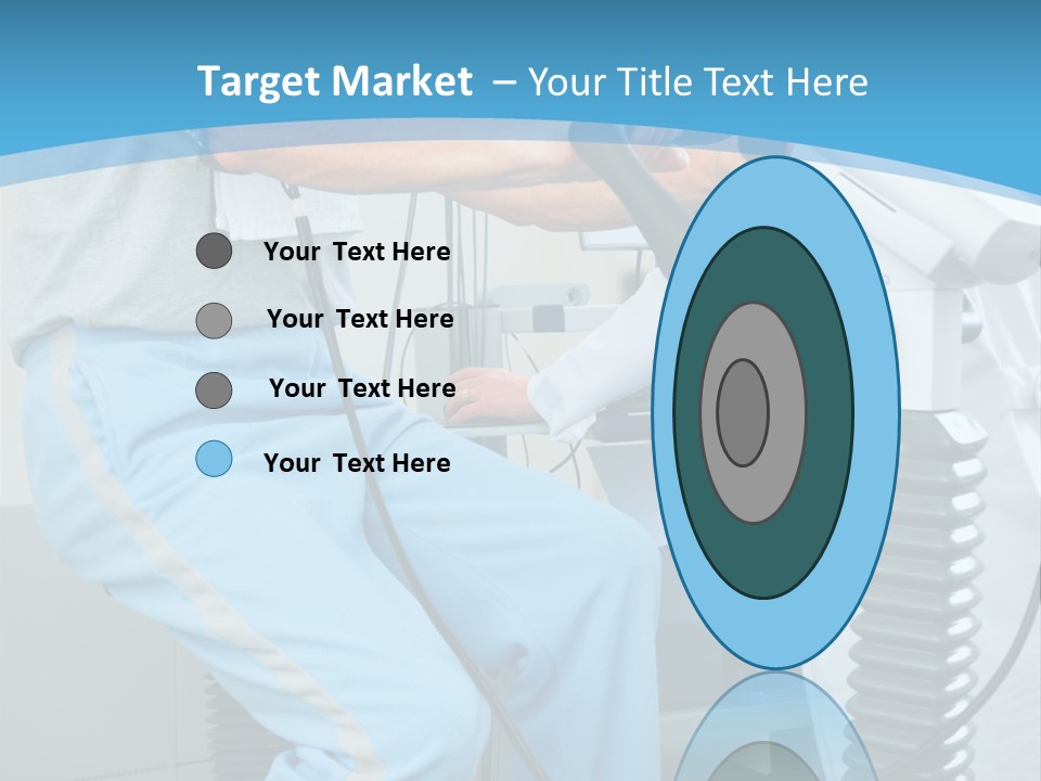 A Man And A Woman In A Gym On Exercise Bikes PowerPoint Template