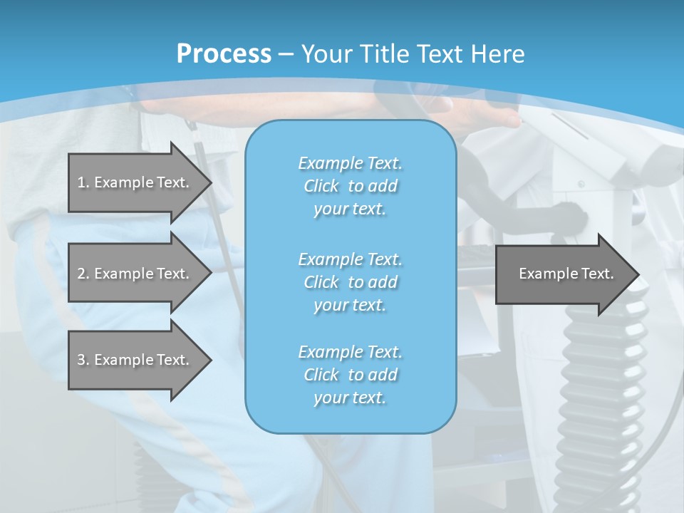 A Man And A Woman In A Gym On Exercise Bikes PowerPoint Template