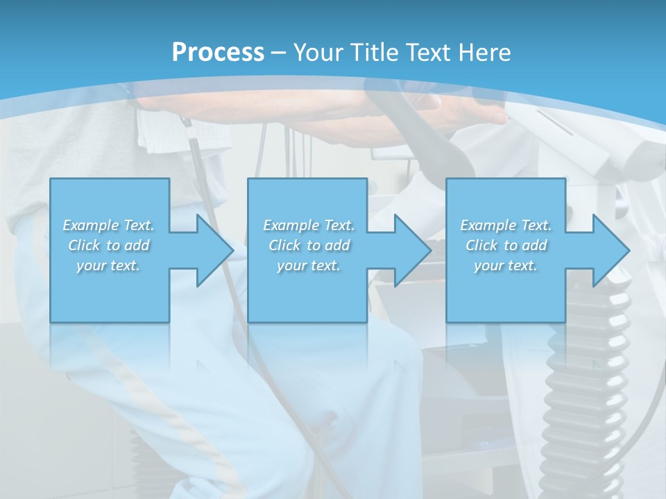 A Man And A Woman In A Gym On Exercise Bikes PowerPoint Template