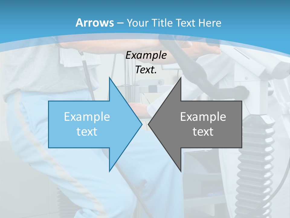 A Man And A Woman In A Gym On Exercise Bikes PowerPoint Template