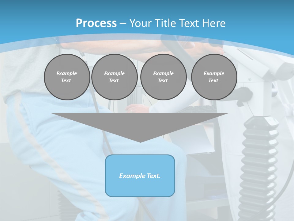 A Man And A Woman In A Gym On Exercise Bikes PowerPoint Template