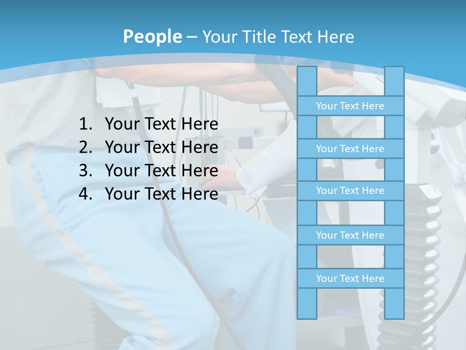 A Man And A Woman In A Gym On Exercise Bikes PowerPoint Template