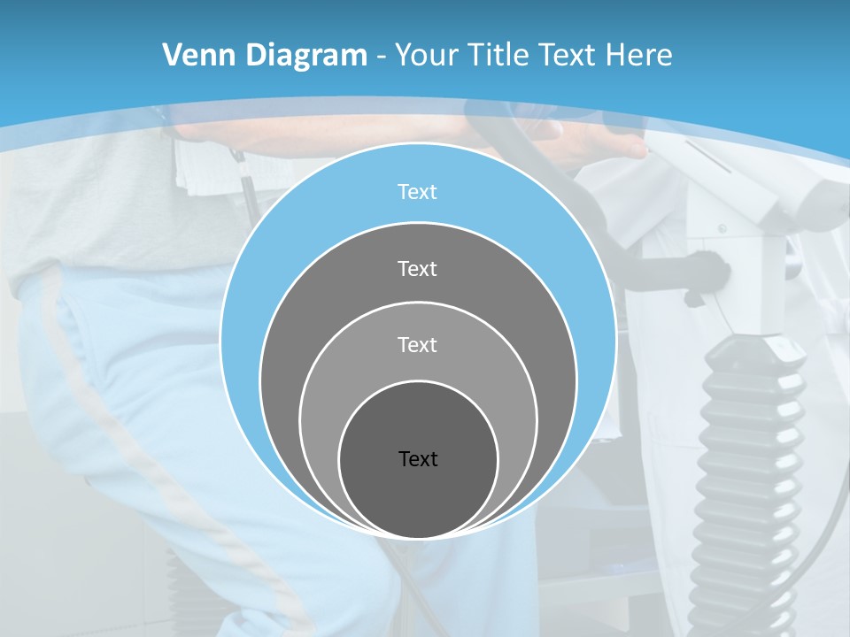 A Man And A Woman In A Gym On Exercise Bikes PowerPoint Template