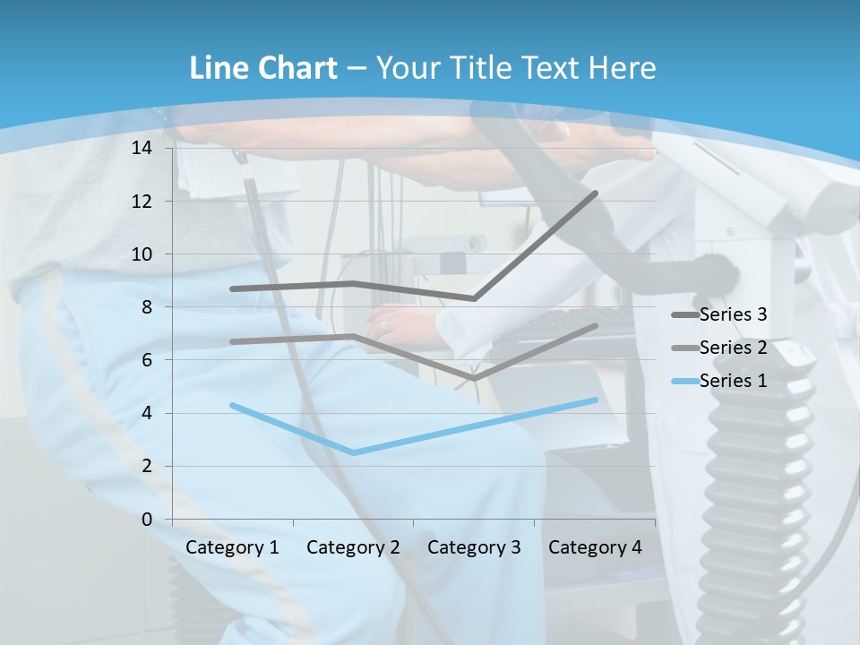A Man And A Woman In A Gym On Exercise Bikes PowerPoint Template