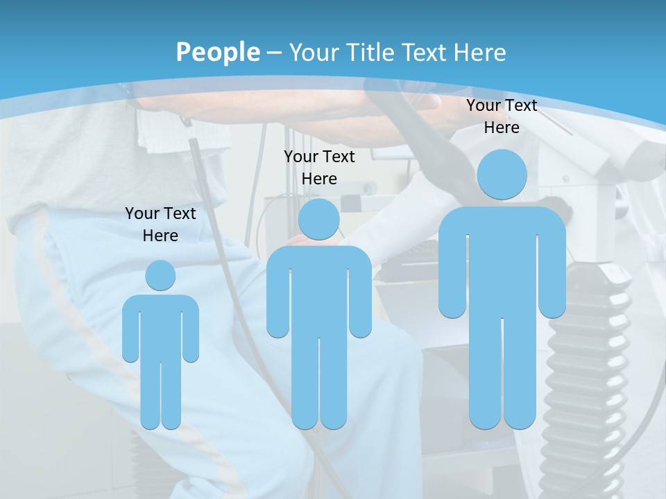 A Man And A Woman In A Gym On Exercise Bikes PowerPoint Template