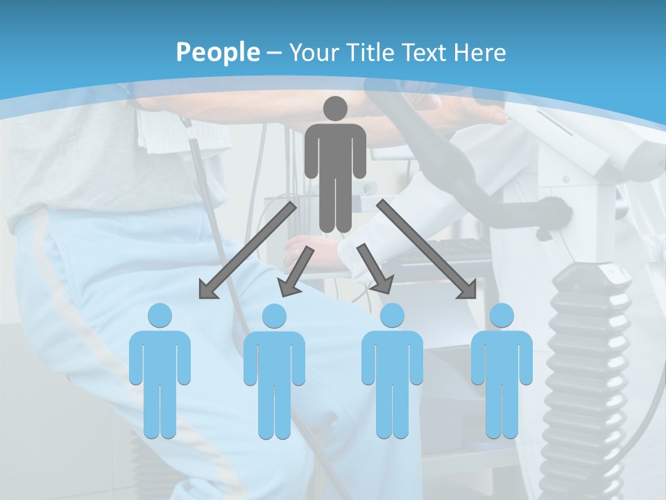 A Man And A Woman In A Gym On Exercise Bikes PowerPoint Template