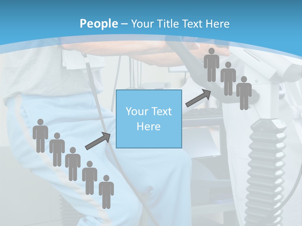 A Man And A Woman In A Gym On Exercise Bikes PowerPoint Template