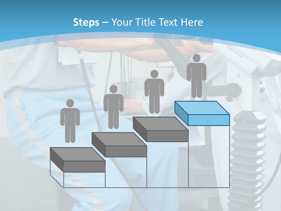 A Man And A Woman In A Gym On Exercise Bikes PowerPoint Template