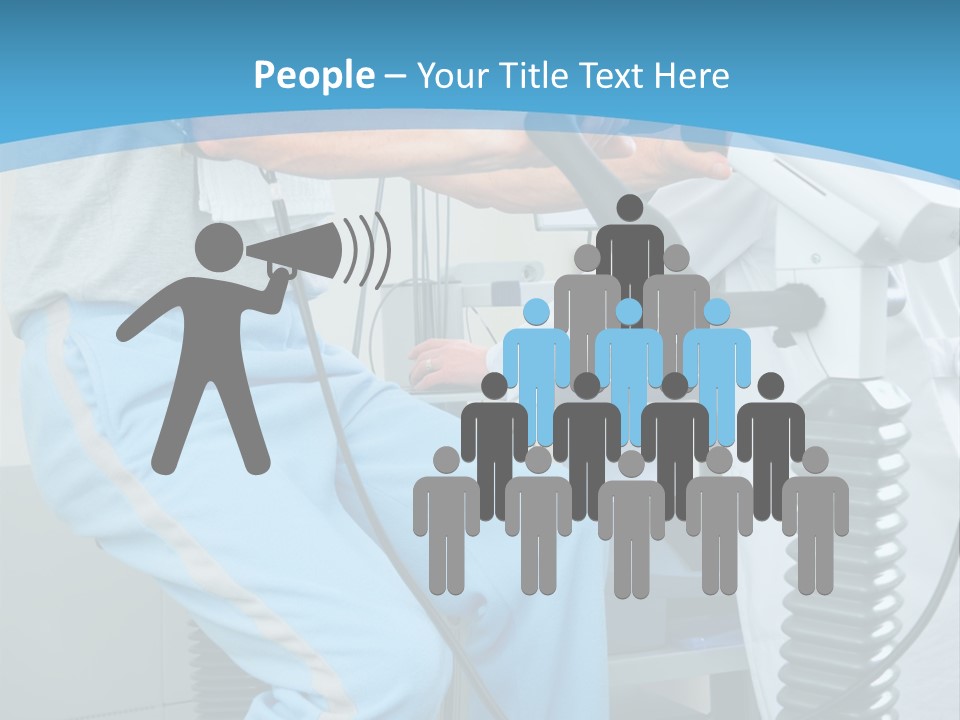 A Man And A Woman In A Gym On Exercise Bikes PowerPoint Template