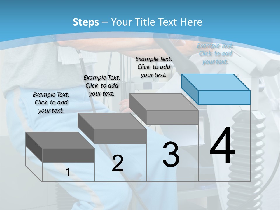 A Man And A Woman In A Gym On Exercise Bikes PowerPoint Template