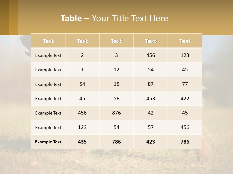 A Large Brown Dog Standing On Top Of A Grass Covered Field PowerPoint Template
