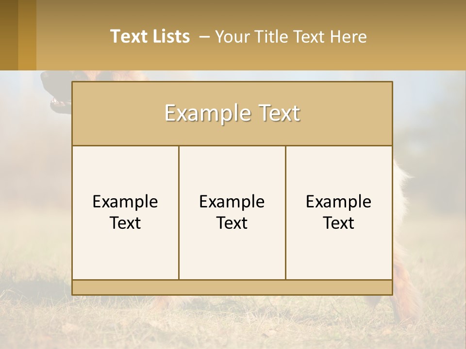 A Large Brown Dog Standing On Top Of A Grass Covered Field PowerPoint Template