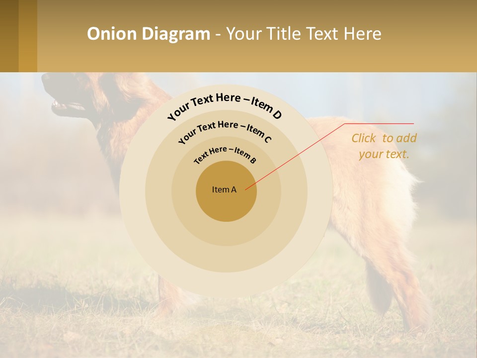 A Large Brown Dog Standing On Top Of A Grass Covered Field PowerPoint Template