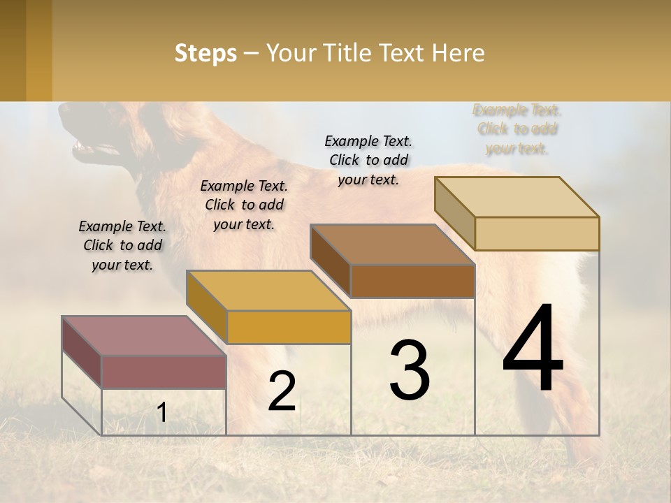 A Large Brown Dog Standing On Top Of A Grass Covered Field PowerPoint Template