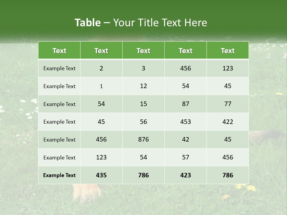 A Large Brown Dog Laying On Top Of A Lush Green Field PowerPoint Template