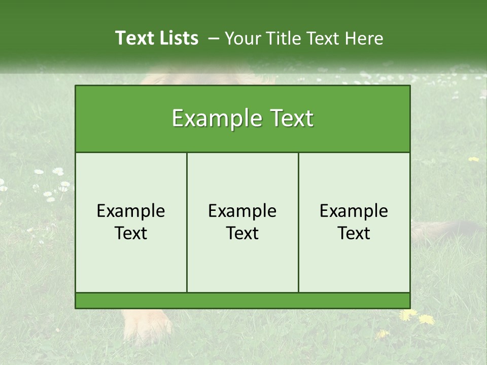 A Large Brown Dog Laying On Top Of A Lush Green Field PowerPoint Template