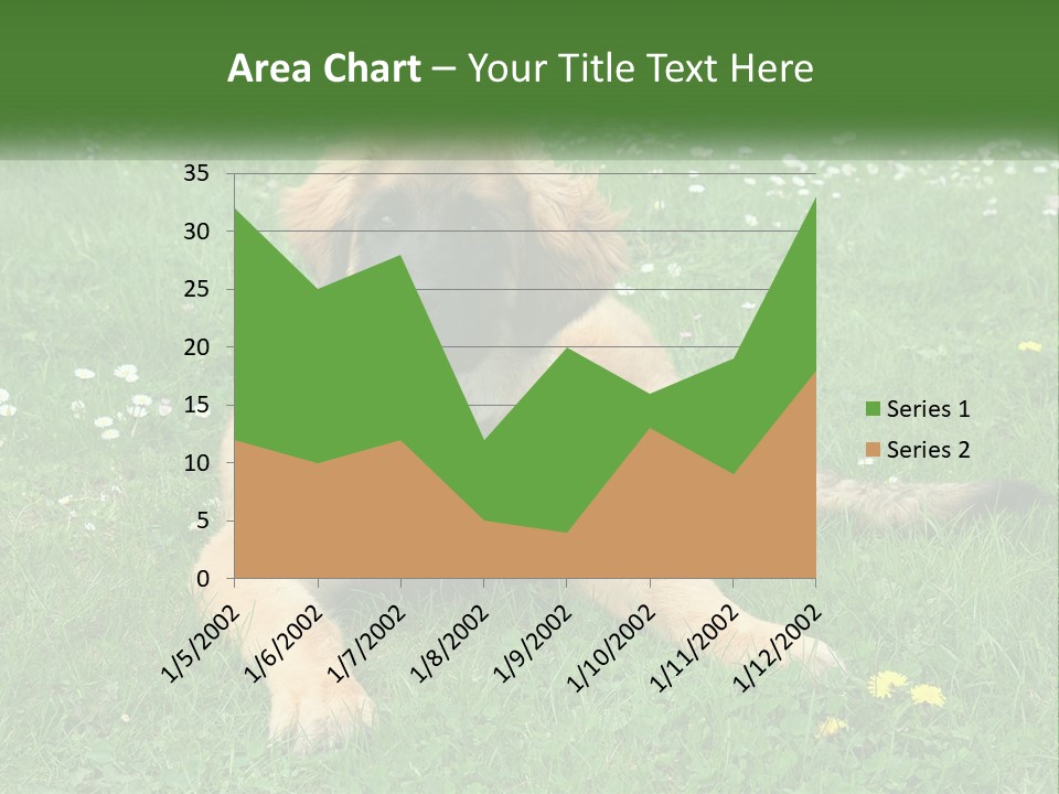 A Large Brown Dog Laying On Top Of A Lush Green Field PowerPoint Template