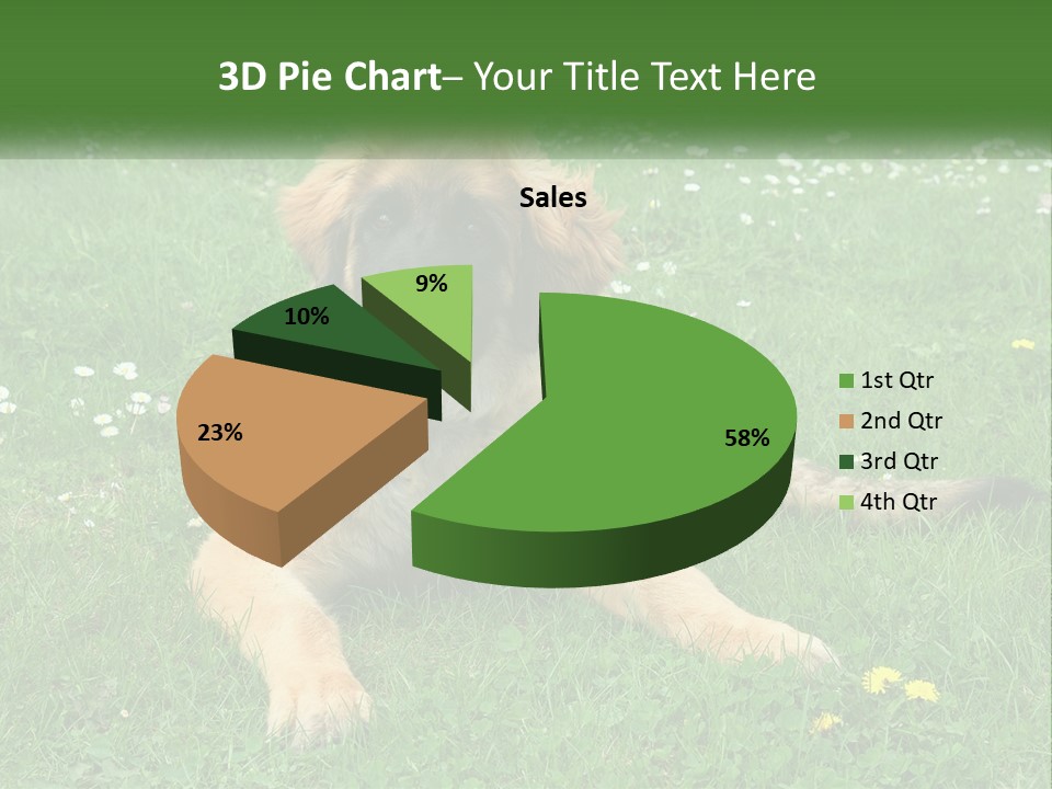 A Large Brown Dog Laying On Top Of A Lush Green Field PowerPoint Template