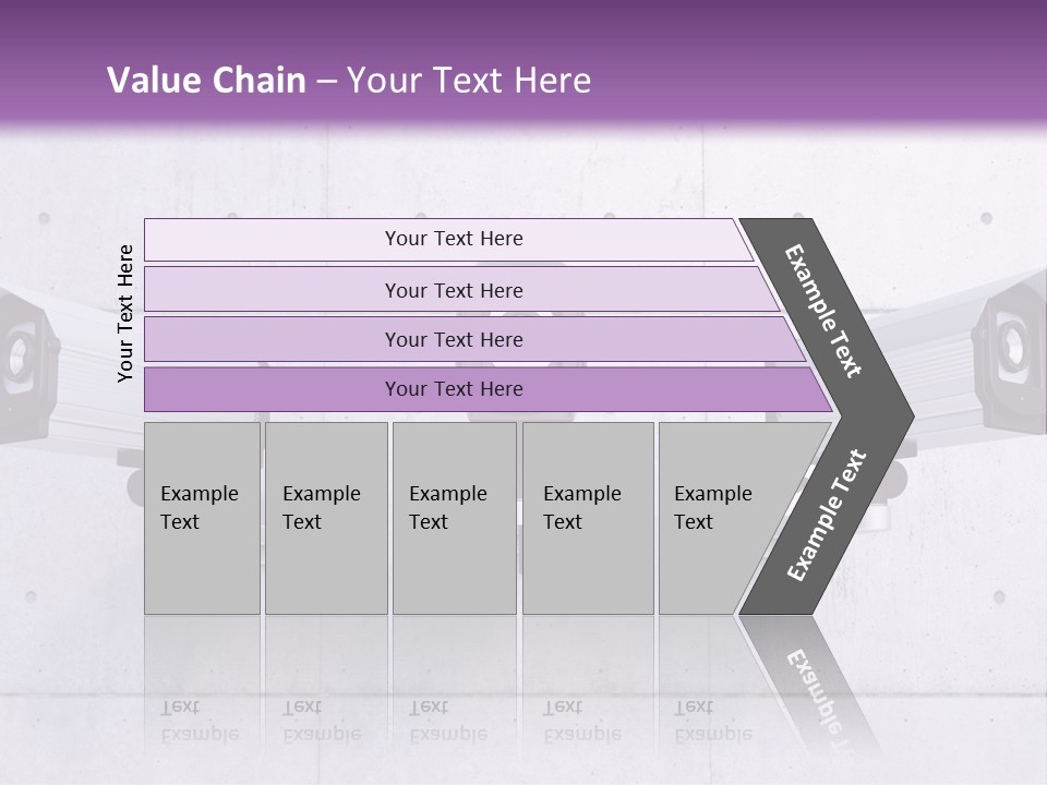 Three Security Cameras Mounted On A Wall PowerPoint Template