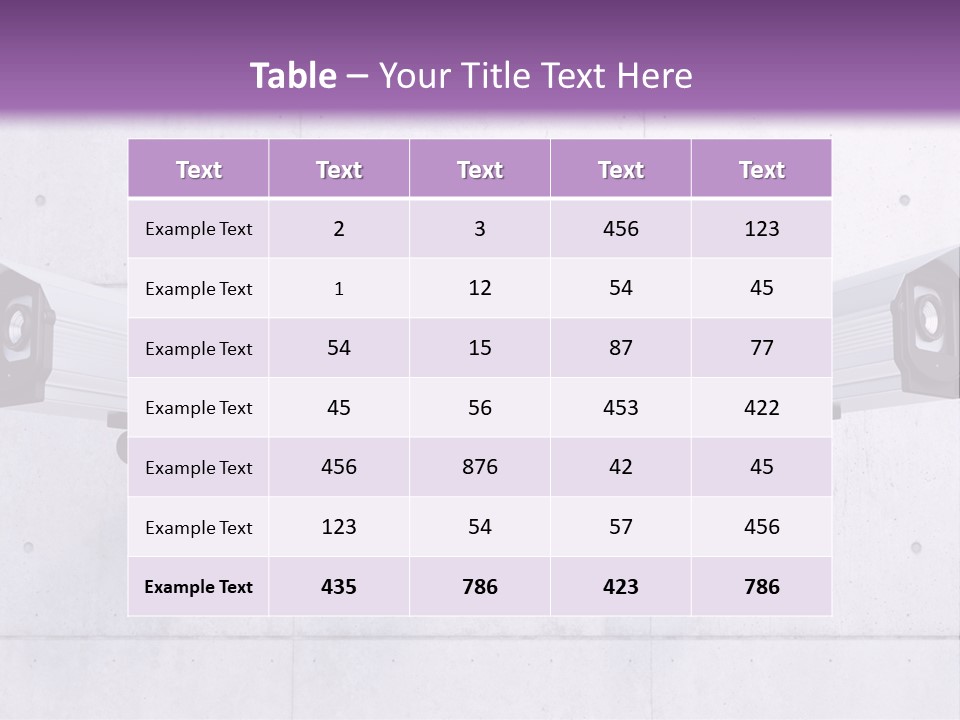 Three Security Cameras Mounted On A Wall PowerPoint Template