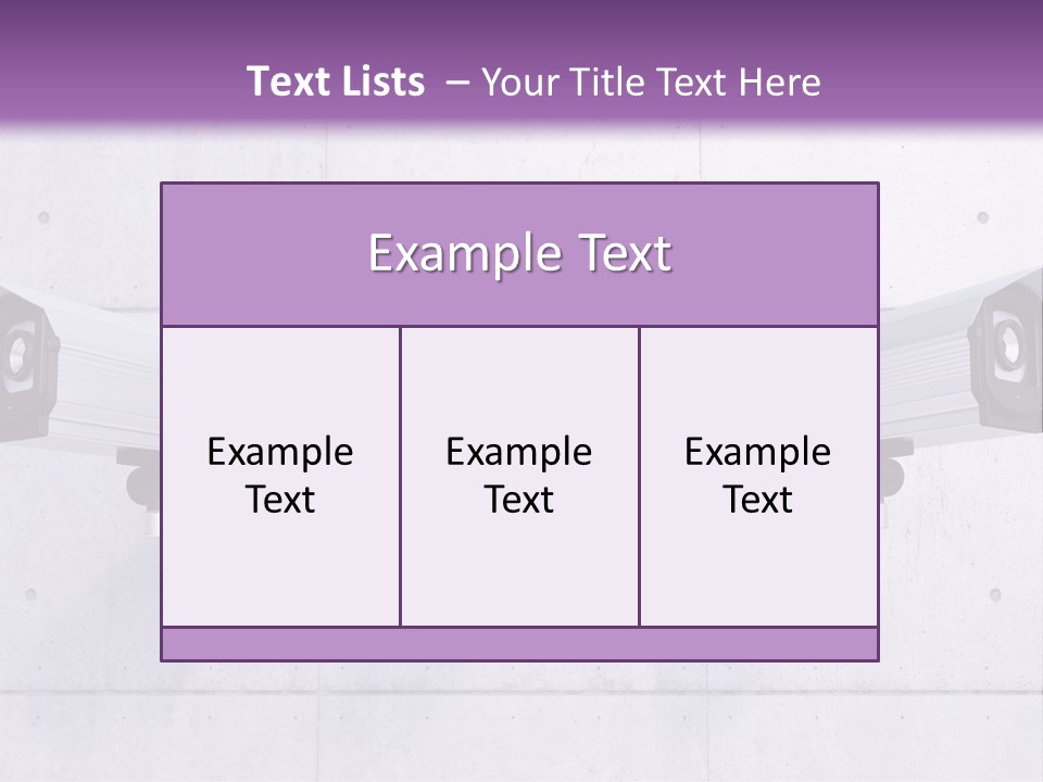 Three Security Cameras Mounted On A Wall PowerPoint Template