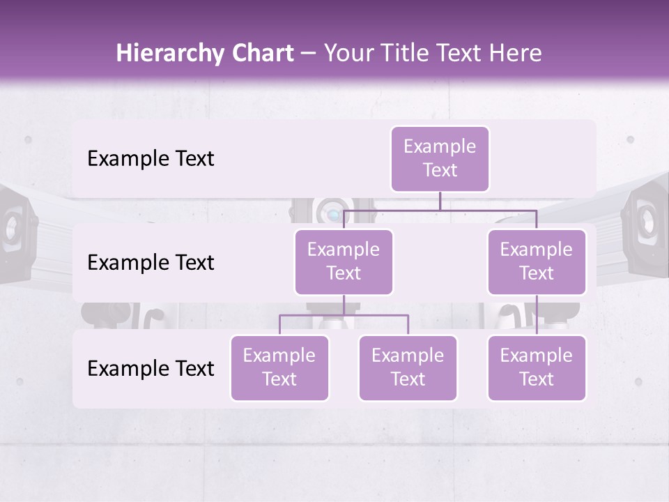 Three Security Cameras Mounted On A Wall PowerPoint Template