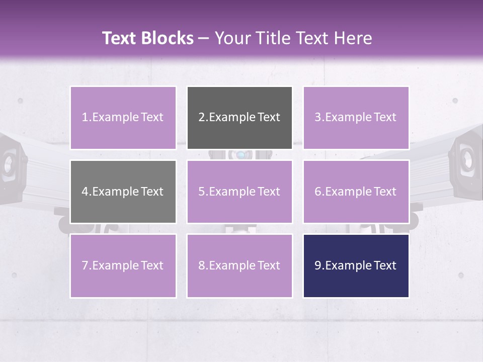 Three Security Cameras Mounted On A Wall PowerPoint Template