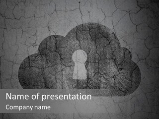 A Cloud With A Keyhole In The Middle Of It PowerPoint Template
