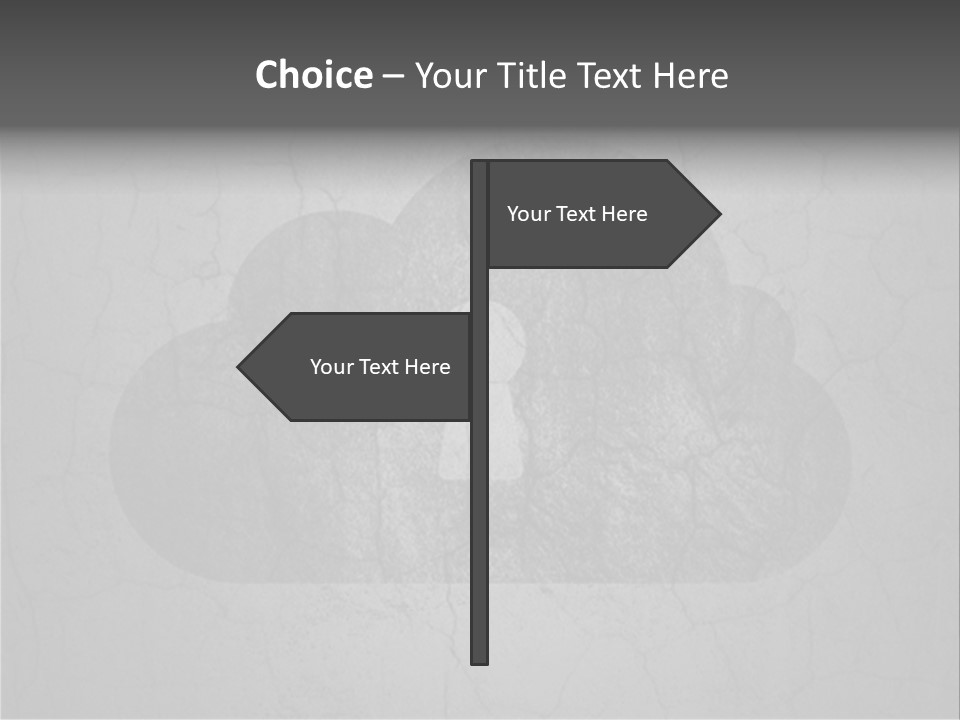 A Cloud With A Keyhole In The Middle Of It PowerPoint Template