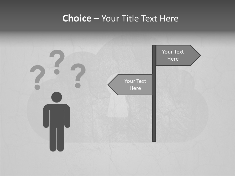 A Cloud With A Keyhole In The Middle Of It PowerPoint Template