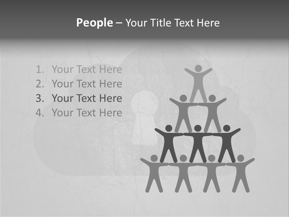 A Cloud With A Keyhole In The Middle Of It PowerPoint Template