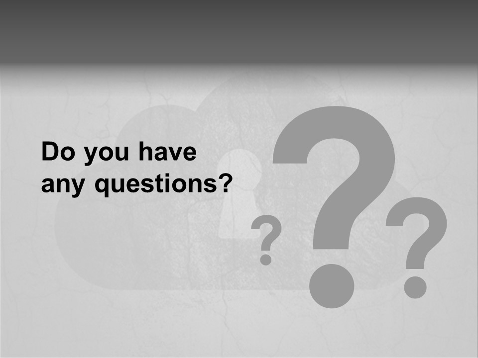 A Cloud With A Keyhole In The Middle Of It PowerPoint Template